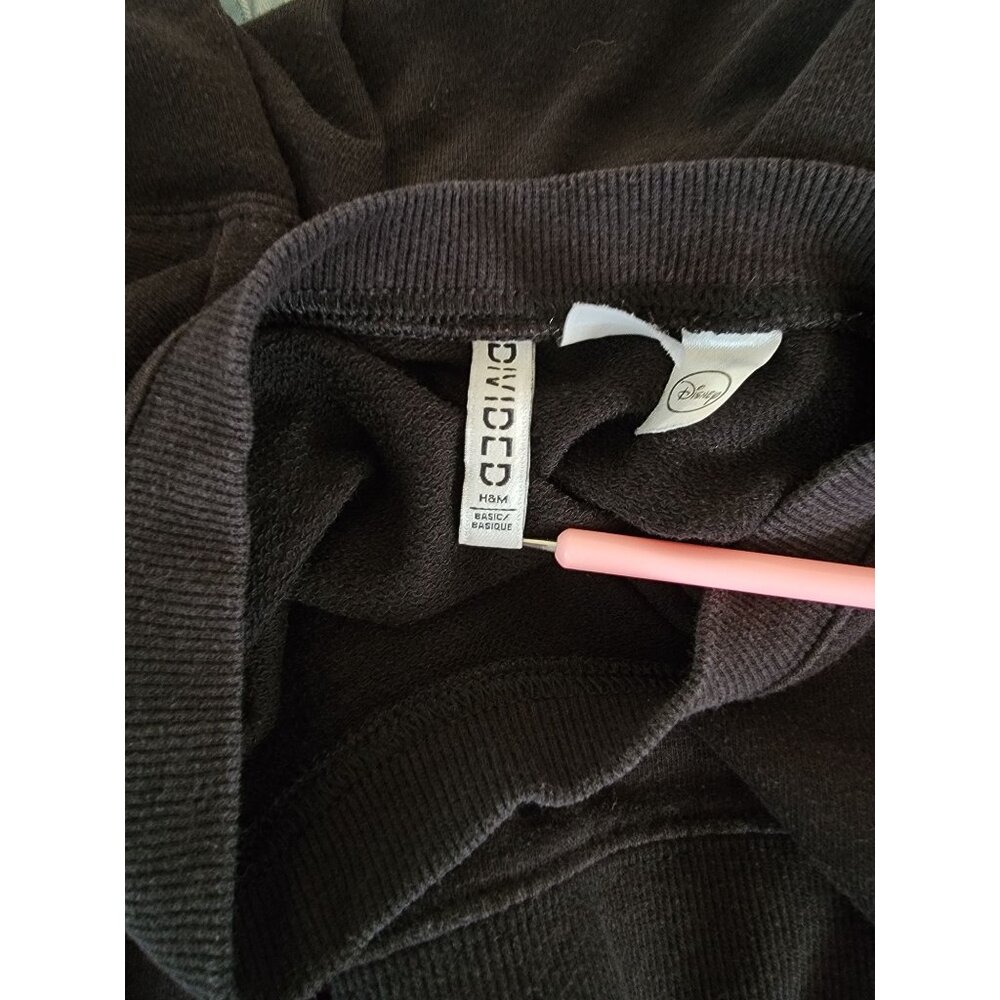 Disney Black Crewneck Sweatshirt With Mickey Mouse Logo Medium - Picture 4 of 4